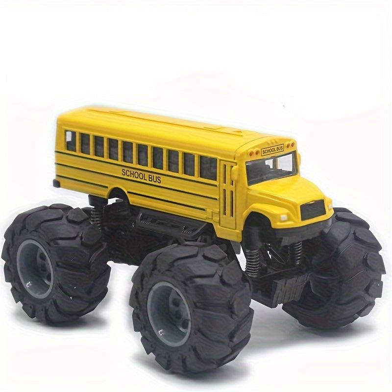 Alloy School Bus Pull Back Model Bus Car Toy