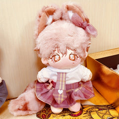 College Style Doll Clothes Set - Pink/Grey for 7.87inch Doll