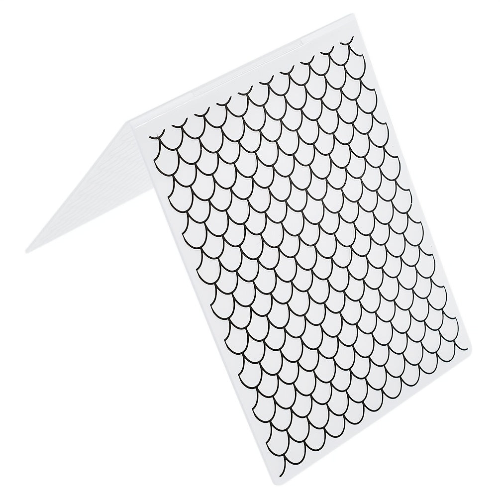 Mermaid Scale Embossing Template Stencil for Card Scrapbook Album