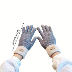 Warm Touch Screen Gloves for Autumn Winter Cycling Plush Thickened Gloves