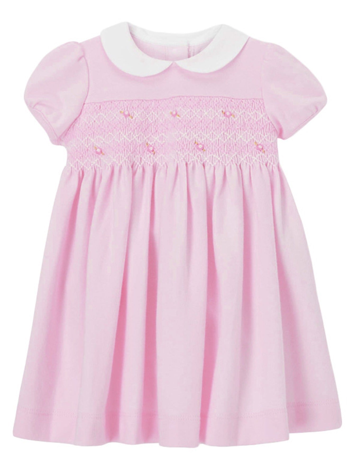 Pink Flower Girls Dress Doll Collar Formal Party Wedding Dress