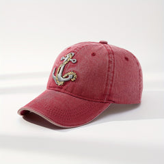 Embroidery Anchor Baseball Caps for Daily Travel Sunscreen