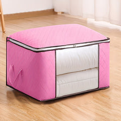 Large Capacity Clothes Storage Bag Thick Fabric Organizer Foldable Clear