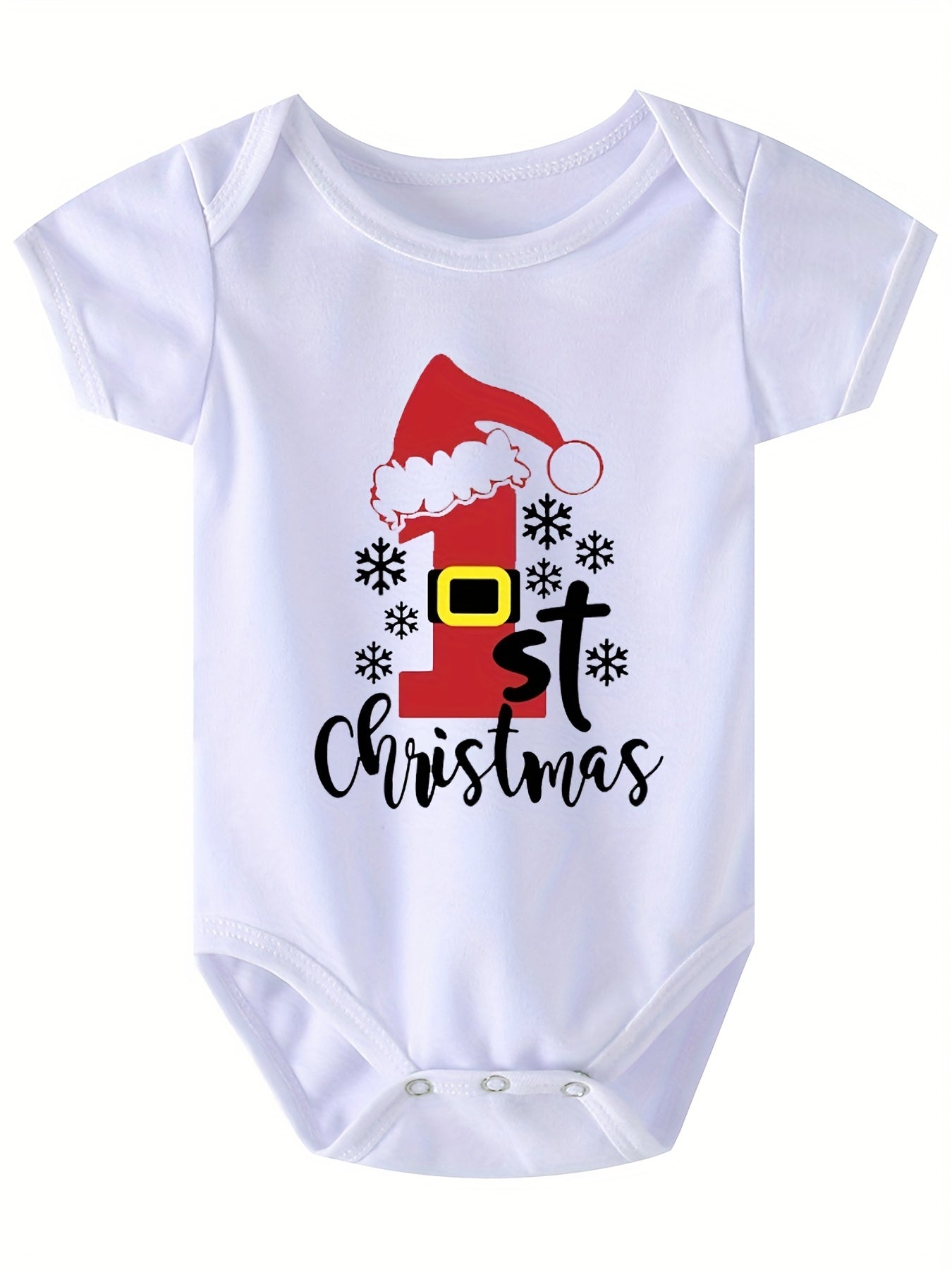 Newborn Romper Infant Baby Short Sleeve Bodysuit Christmas Outfit