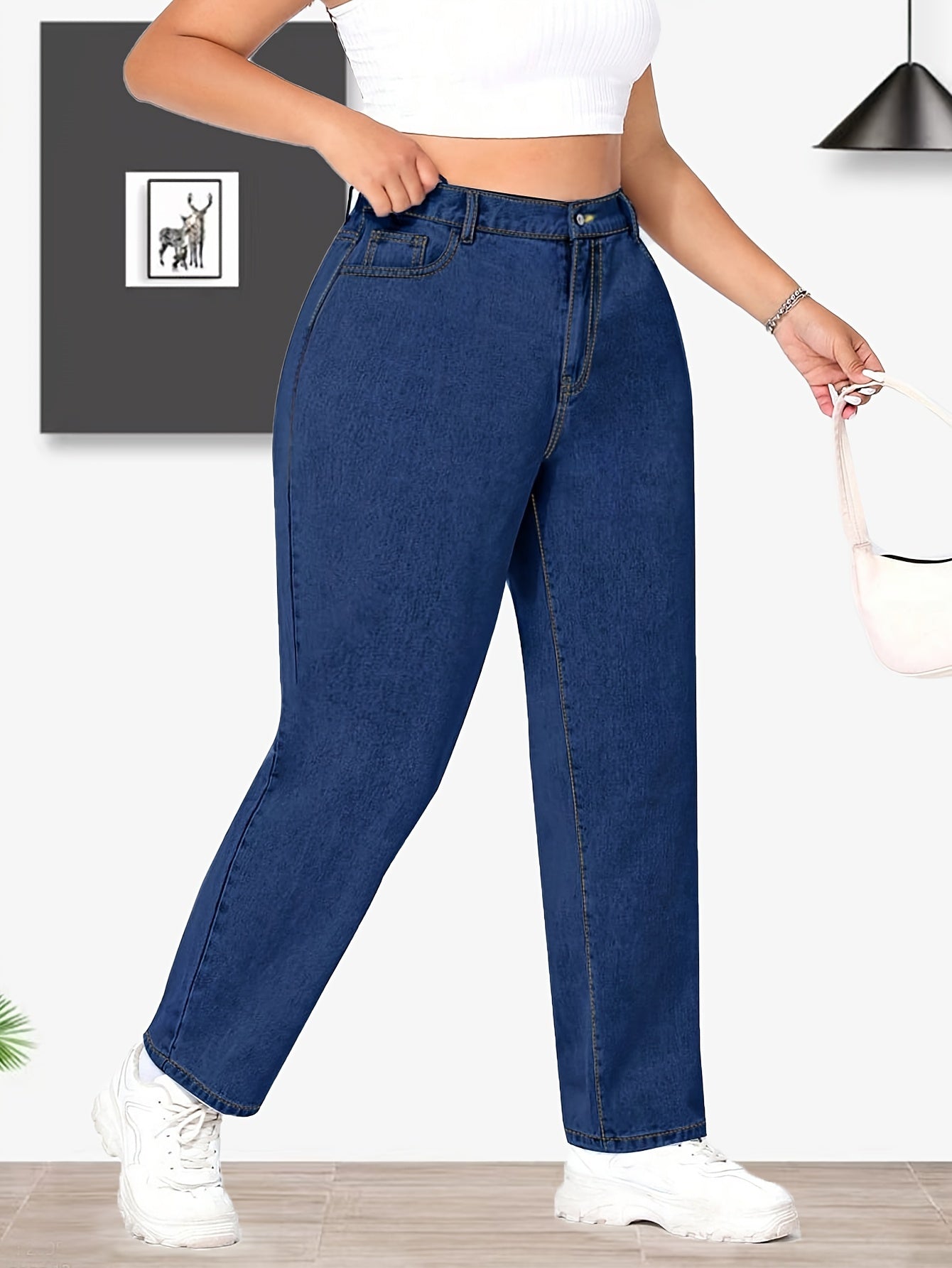 Loose Fit Tapered Leg Jeans