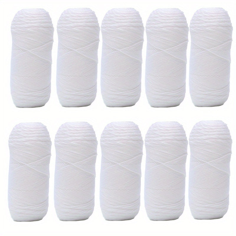 10pcs Acrylic Yarn 4 ply Assorted Colors 50g Pack Crocheting & Knitting