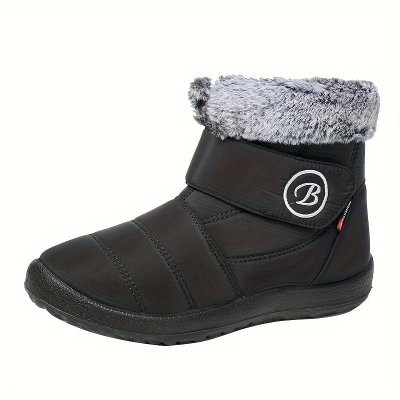 Faux Fur Lined Snow Boots Keep Warm Wear Resistance