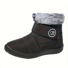 Faux Fur Lined Snow Boots Keep Warm Wear Resistance