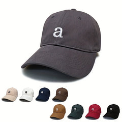 Embroidered Baseball Cap Solid Cotton Dad Hats Lightweight Sun Hats