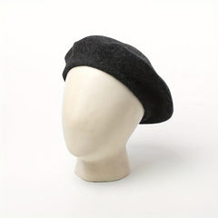 Men's Winter Wool Beret Hat High Warm