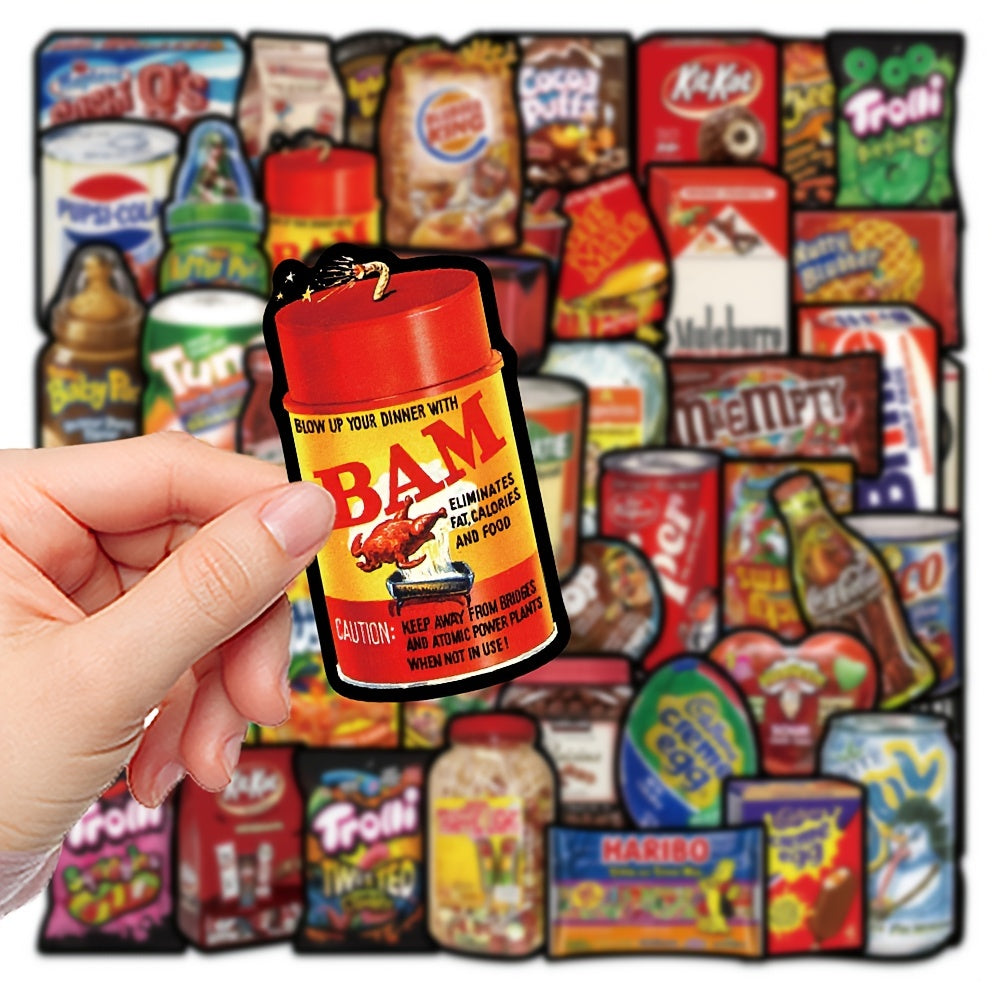 66pcs American Snack Stickers for DIY Decoration
