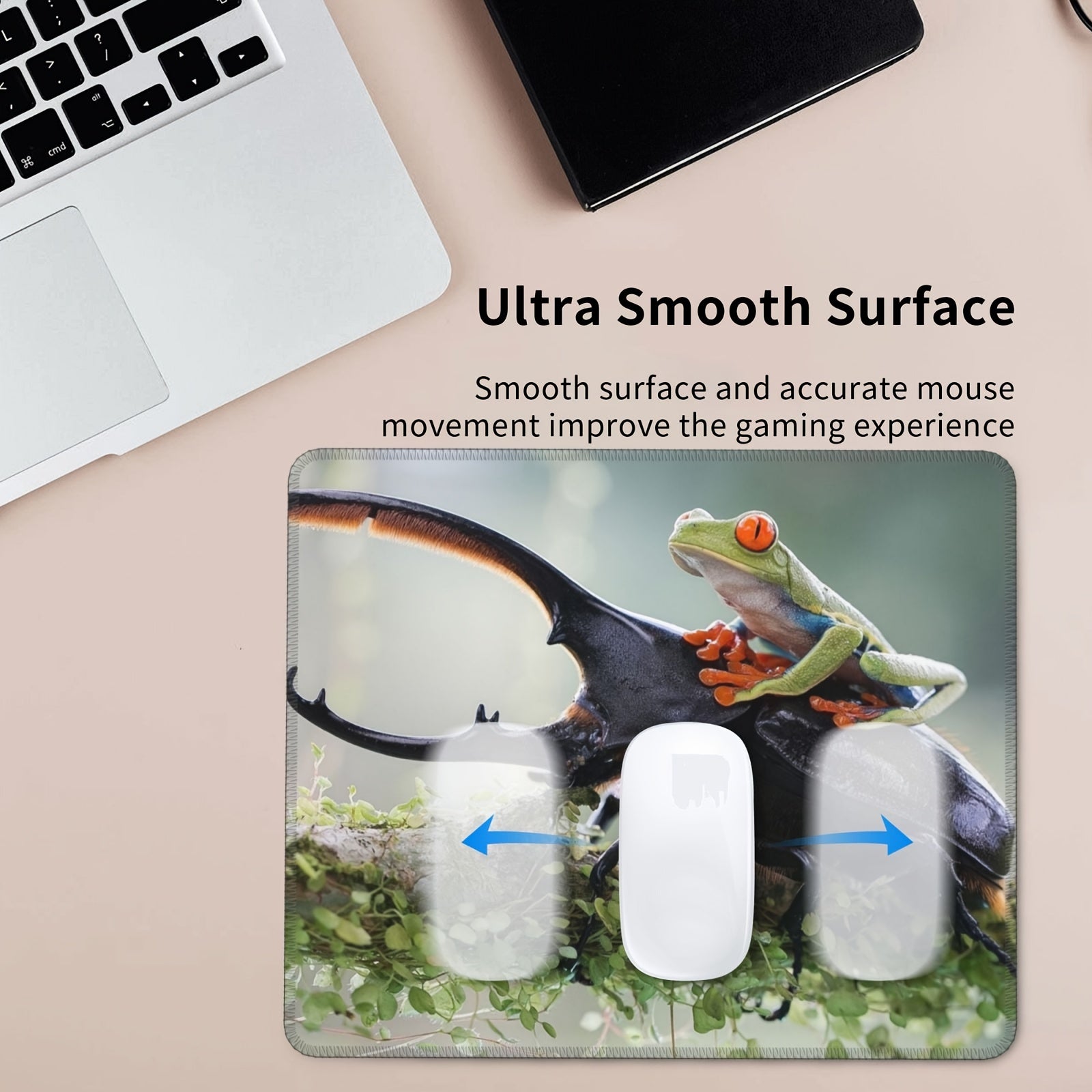 Insect & Frog Pattern 20x24cm Mouse Pad for Games and Office
