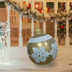 Large Outdoor Christmas Inflatable Decorated Ball, 59.94 cm, PVC Material
