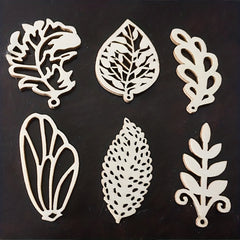 10pcs 2.4 DIY Wooden Leaf Chip Shapes for Painting Signature Decoration