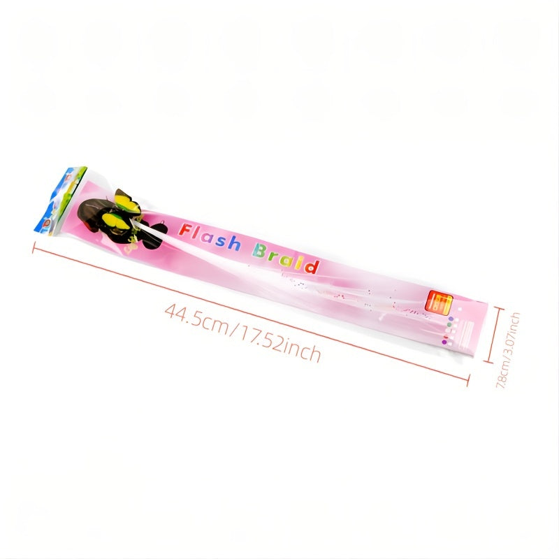 2pcs Butterfly LED Glitter Hair Braid Luminous Hairpin Hair Accessories Girls
