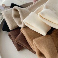 5 Pairs Plush Lined Cozy Mid Tube Socks Women's Stockings