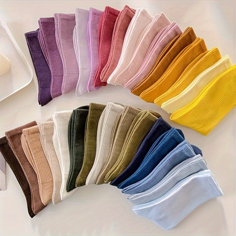 10 Pairs Comfortable Mid Tube Women's Socks