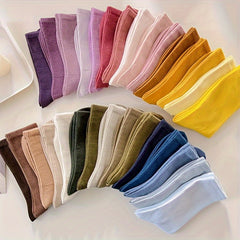 10 Pairs Comfortable Mid Tube Women's Socks