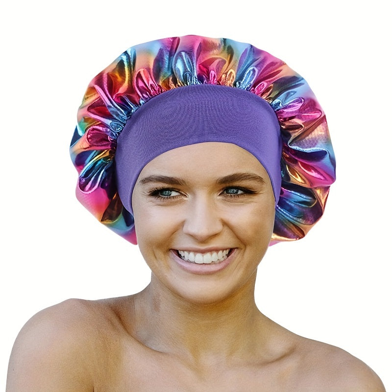 Laser Elastic Hair Bonnet Candy Y2K Sleeping Night Cap