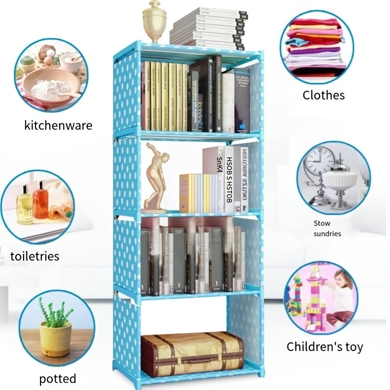 Modern Bookshelf Storage Shelf Student Storage Cabinet Coat Hanger