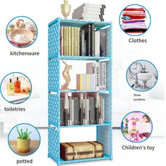 Modern Bookshelf Storage Shelf Student Storage Cabinet Coat Hanger