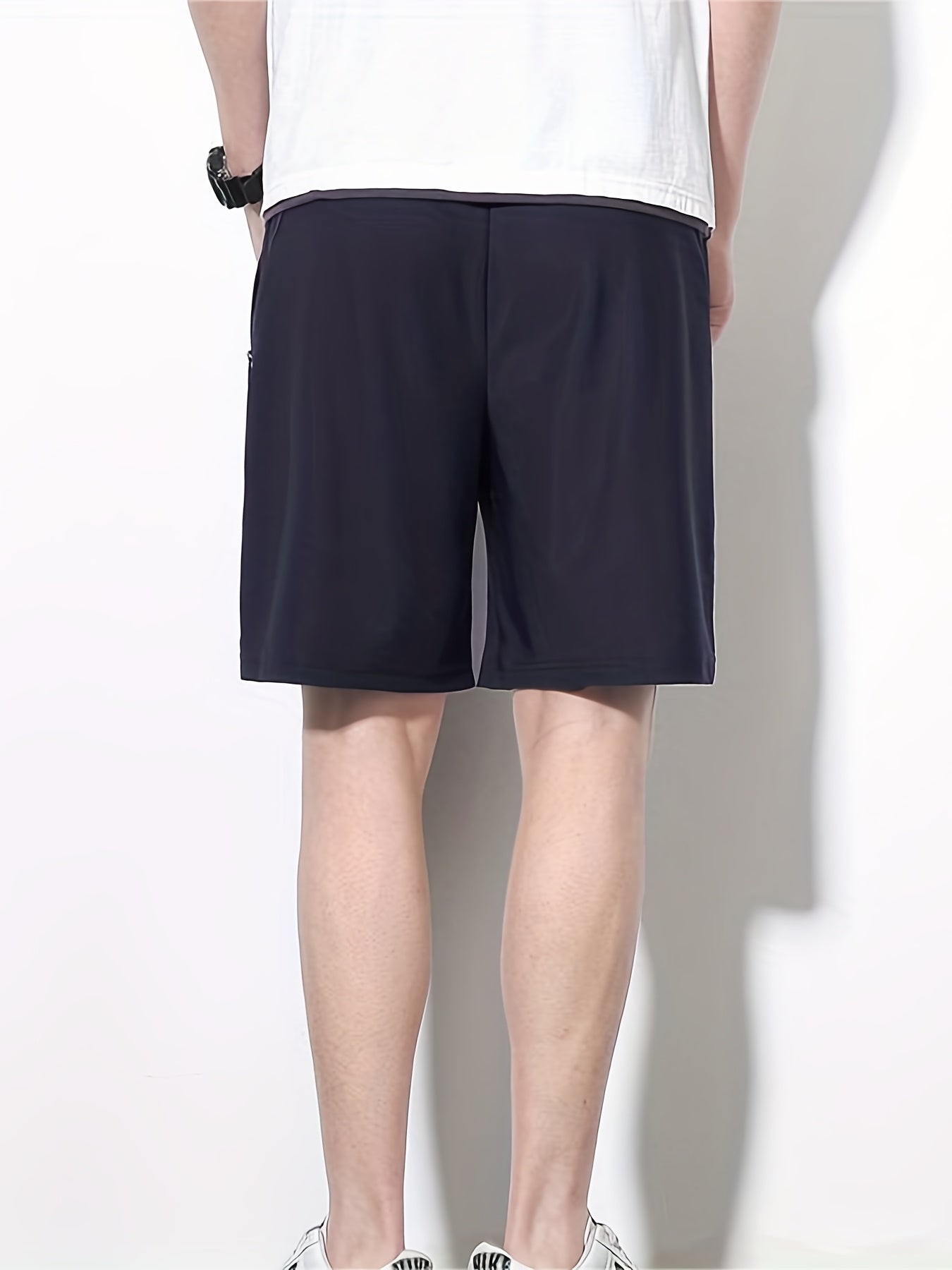 Men s Casual Loose Pocket Elastic Waist Drawstring Shorts