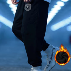 Men's Winter Printed Jogger Drawstring Pants