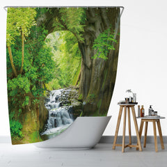 Stylish Forest Pattern Shower Curtain - Waterproof & Mildew Proof