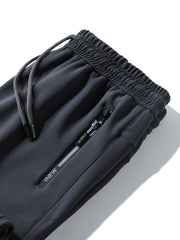 Men's Warm Fleece Zipper Pocket Windproof Sweatpants