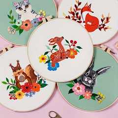Mesh Embroidery DIY Flower Painting Full Set Needlework Cross Stitch Kit