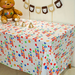 Star Style Event Party Birthday Tablecloth Peva Waterproof 137x274cm