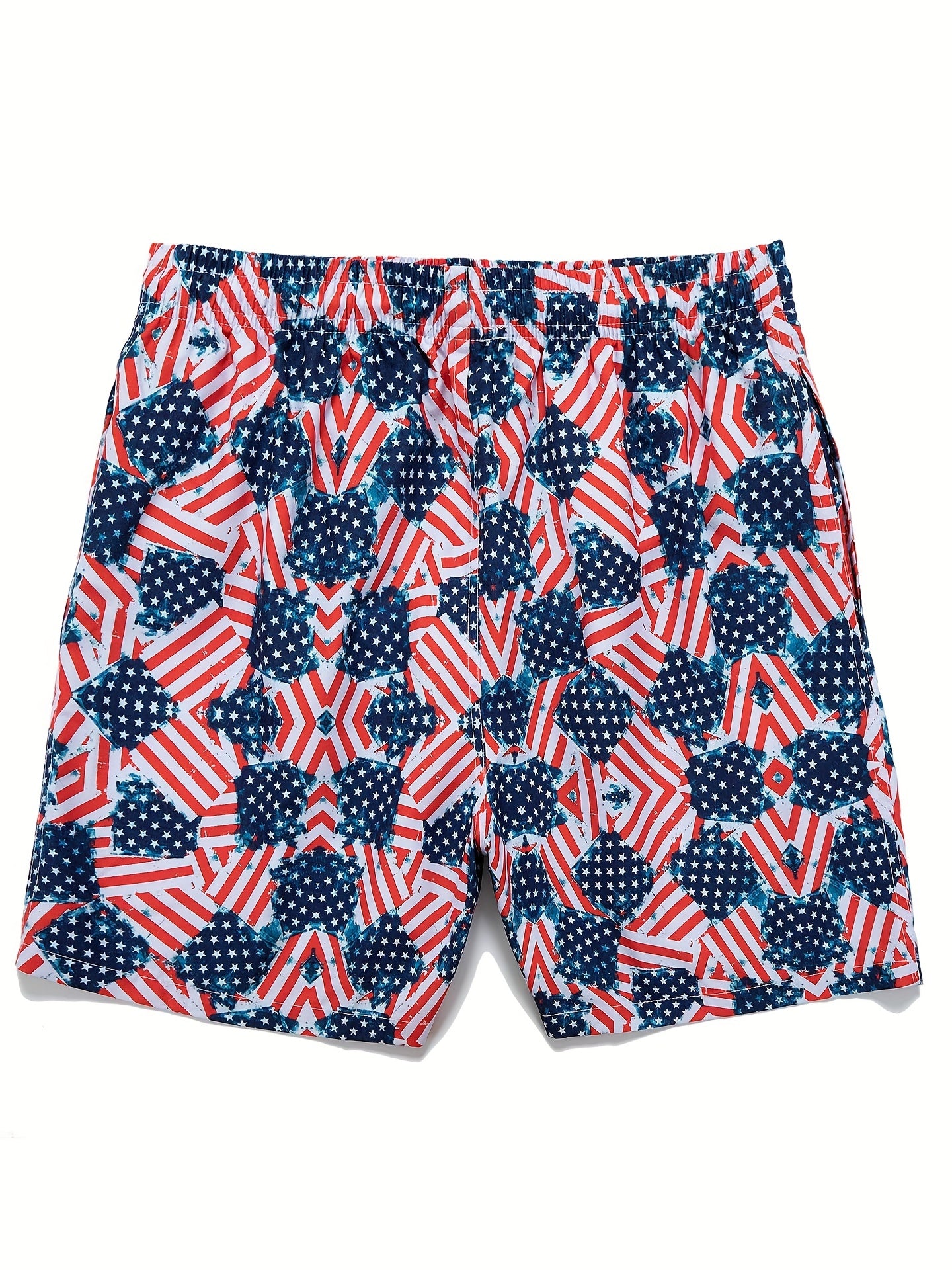 American Flag Men's Quick Dry Board Shorts With Pockets