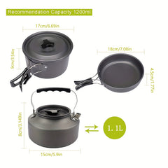 Aluminum Cooking Set with Storage Bag for Outdoor Camping