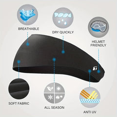 3pcs Outdoor Non Slip Sweatband Set Lightweight Elastic Hairband