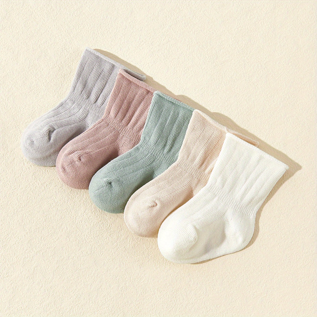 5 Pairs Casual Knit Socks Soft Baby Socks Boys Girls Accessories