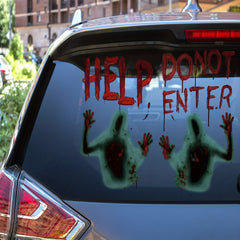 Halloween Bloody Window Sticker Party Decor Toilet Decoration Creepy Print