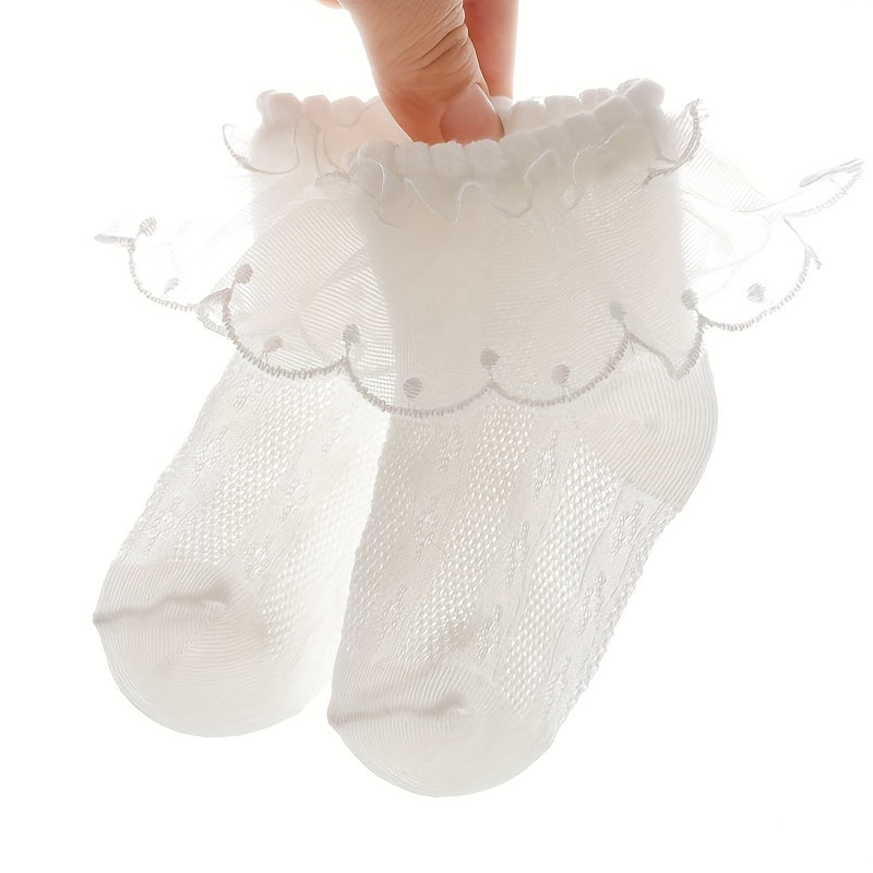 Water Drop Lace Mesh Socks for Toddler Baby Girls