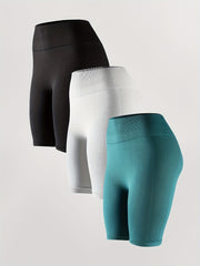 Women's Seamless Knit Yoga Shorts - Comfortable and Breathable Activewear