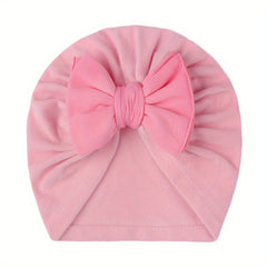 Candy Colored Nylon Bow Baby Hat For All Seasons