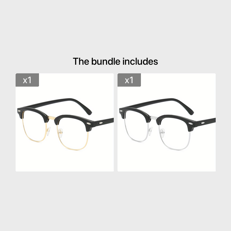Anti Eyeglass Glasses Large Frame Pilot Glasses For Men And Women