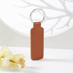 Vintage Car Keychain PU Leather Sublimation Blank Key Ring Pendant