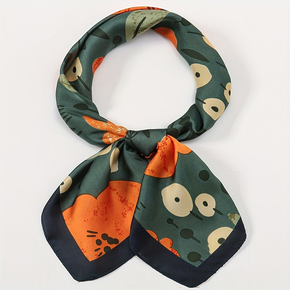 Vintage Flower Print Bandana Shawl Square Scarf Neckerchief