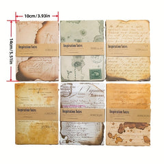 50pcs Burnt Special Paper Inspiration Notes Pocket Stickers