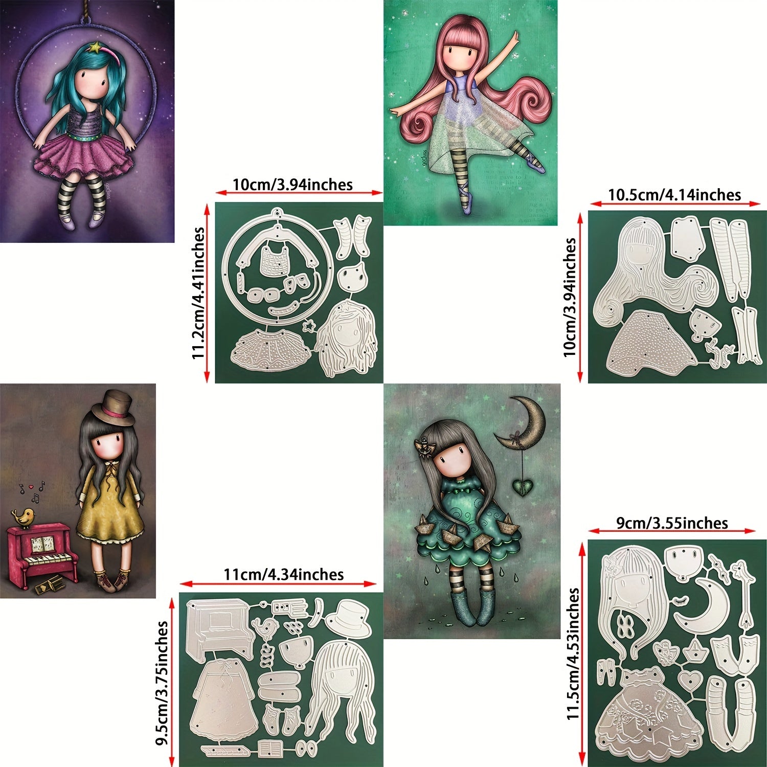Princess Character Metal Cutting Dies for DIY Scrapbooking