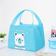 Cartoon Tote Bento Bag Thermal Insulated Lunch Bag Portable Picnic Bag