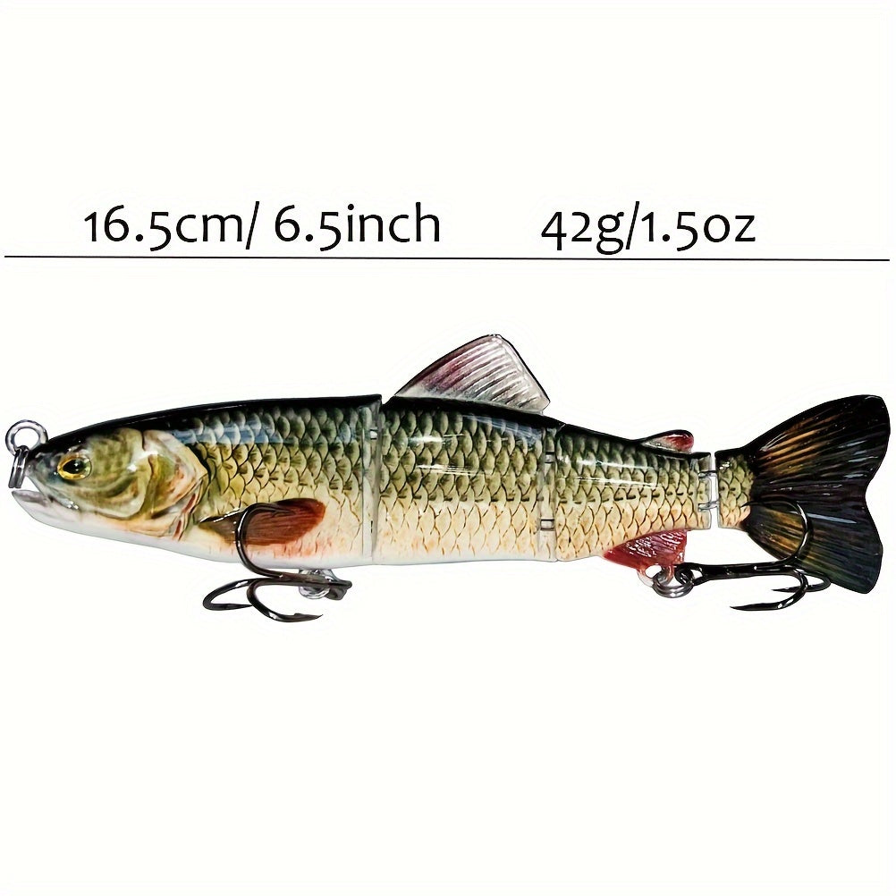 1pc 57g 2.01oz Bionic Fishing Lure 2 Segmented Swimbait Hard Baits