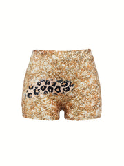 Horse Print Skinny Shorts for Women