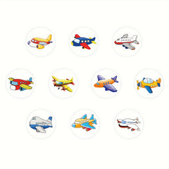 500pcs Cartoon Airplane Reward Stickers Roll - Decorative Stickers