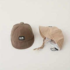 Unisex Sunshade Bucket Hat with M Label for Kids