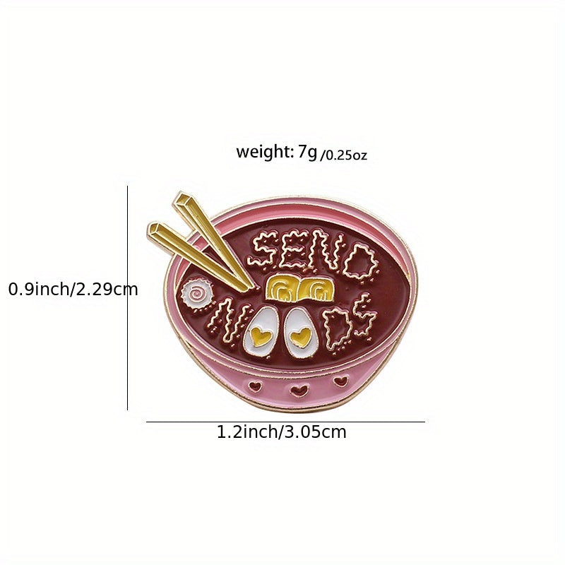 Kids Food & Fruit Ramen Cat Brooch Pin for Clothing Bags DIY Decoration